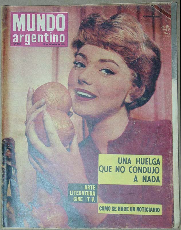 MUNDO ARGENTINO magazine side cover Issue 2493 10 December 1958
