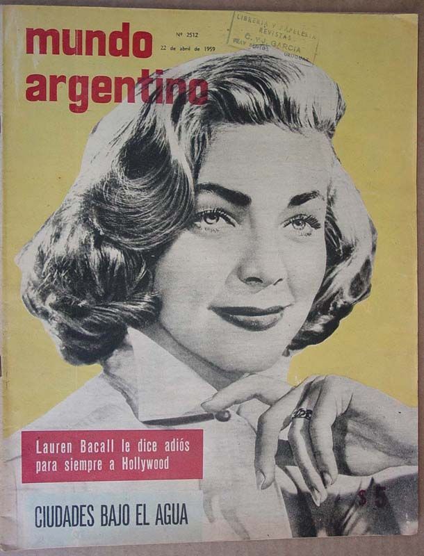 MUNDO ARGENTINO magazine side cover Issue 2512 22 April 1959