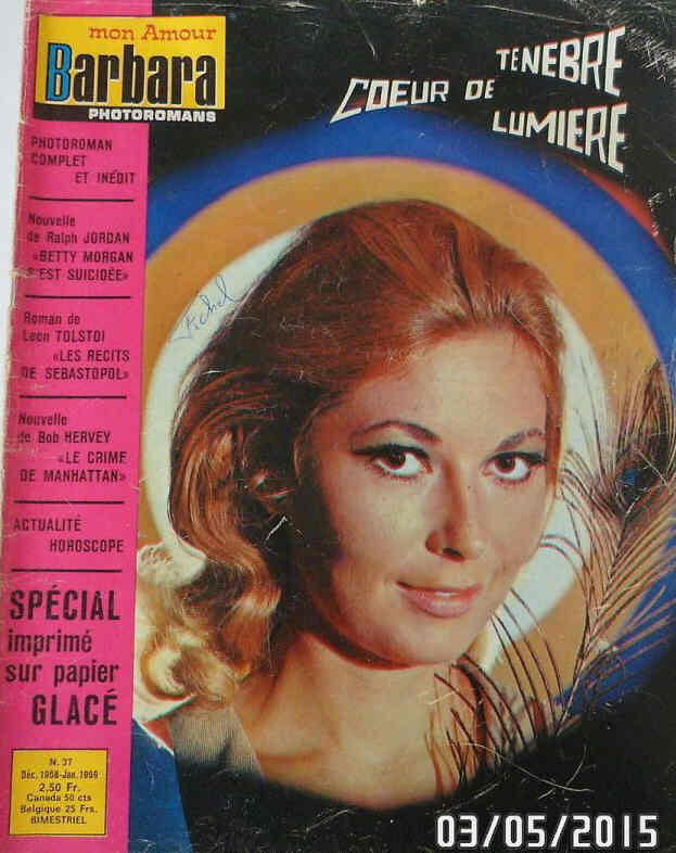 MON AMOUR BARBARA PHOTOROMANS magazine side cover Issue 37  December 1968/ January 1969 