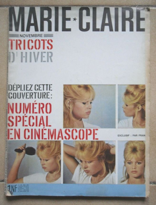 MARIE CLAIRE FRANCE magazine side cover Issue 85  November 1961