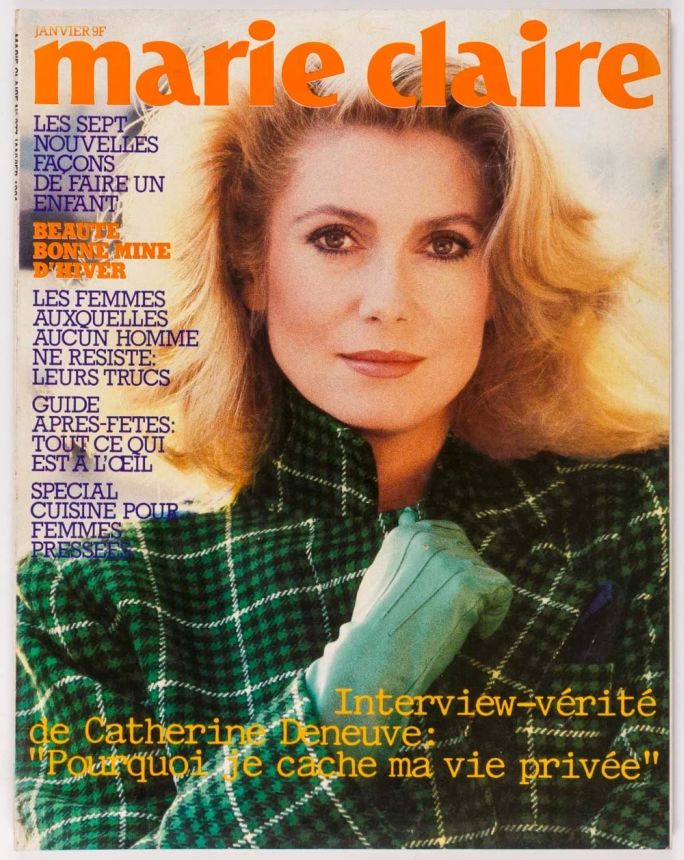 MARIE CLAIRE FRANCE magazine side cover  January 1984