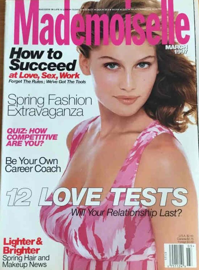 MADEMOISELLE magazine side cover  March 1997
