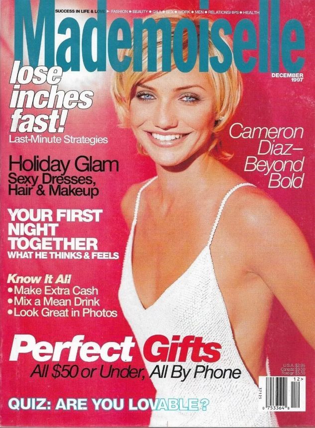 MADEMOISELLE magazine side cover  December 1997