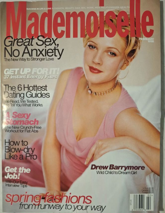 MADEMOISELLE magazine side cover  February 1998