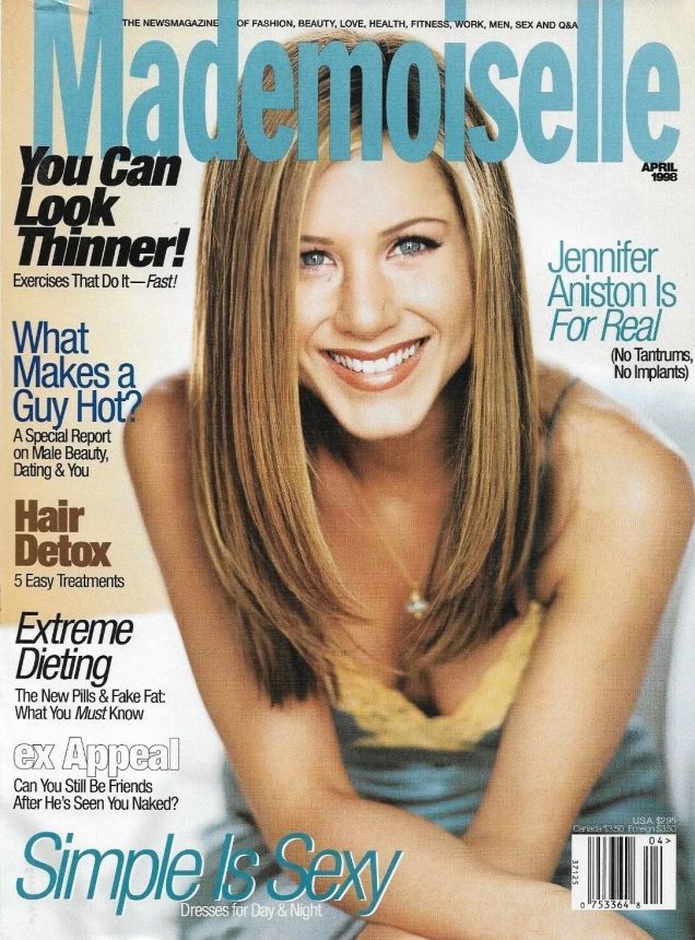 MADEMOISELLE magazine side cover  April 1998