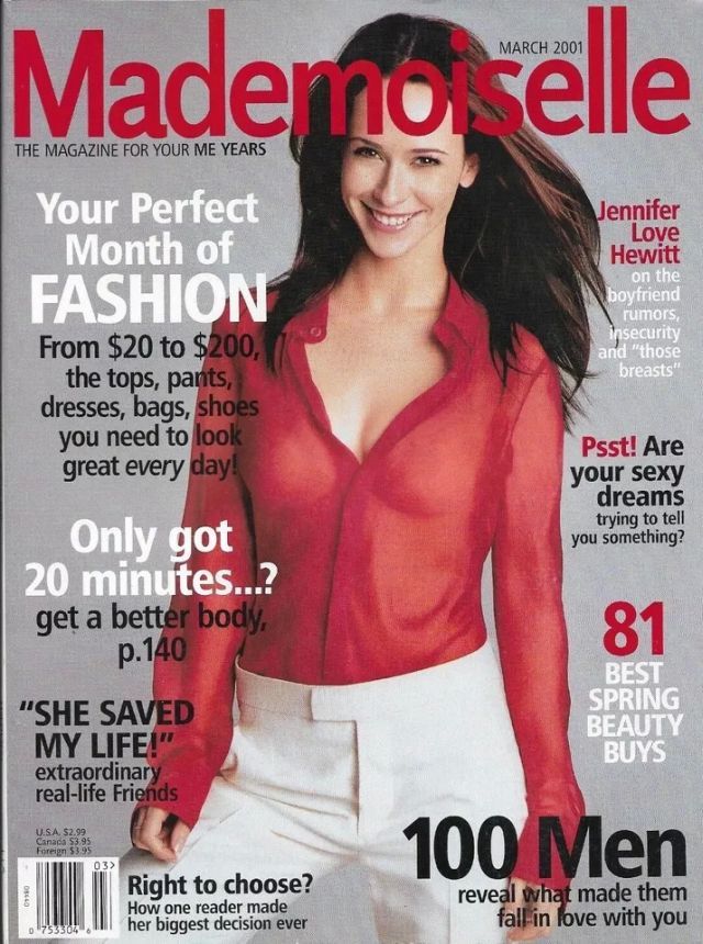 MADEMOISELLE magazine side cover  March 2001