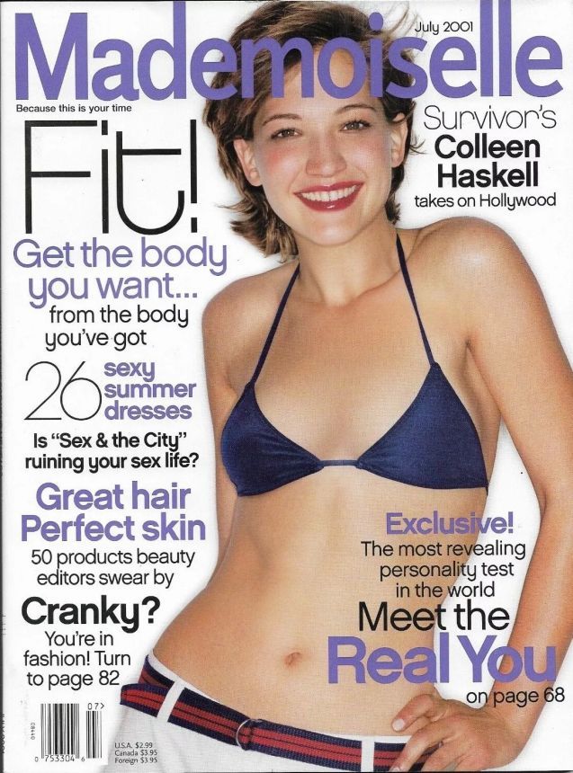 MADEMOISELLE magazine side cover  July 2001