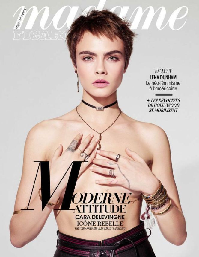 MADAME FIGARO FRANCE magazine side cover  January 2018