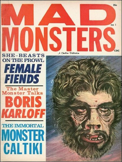 MAD MONSTERS magazine side cover Issue 3  1962