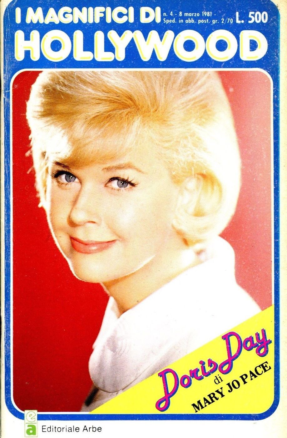 MAGNIFICI DI HOLLYWOOD magazine side cover Issue 4 8 March 1981