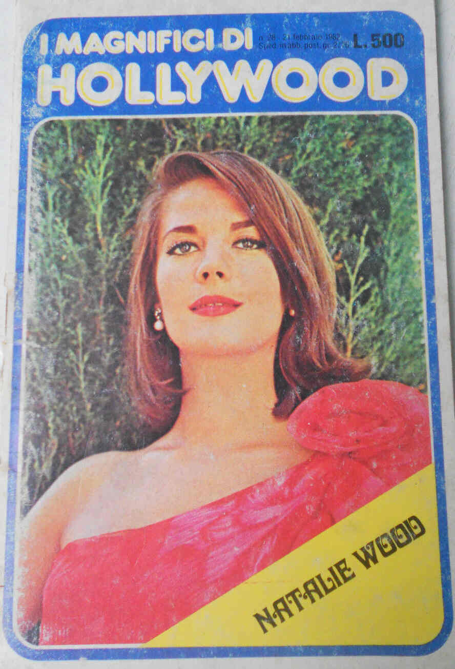 MAGNIFICI DI HOLLYWOOD magazine side cover Issue 28 21 February 1982