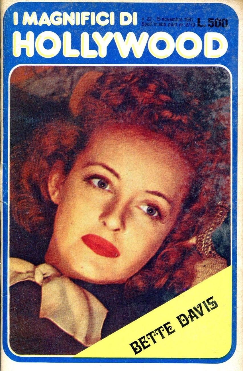 MAGNIFICI DI HOLLYWOOD magazine side cover Issue 22 15 November 1981