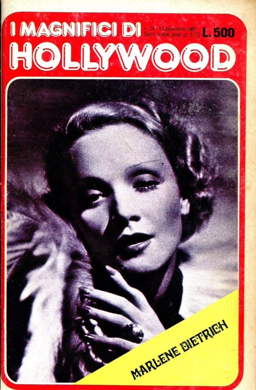 MAGNIFICI DI HOLLYWOOD magazine side cover Issue 24 13 December 1981