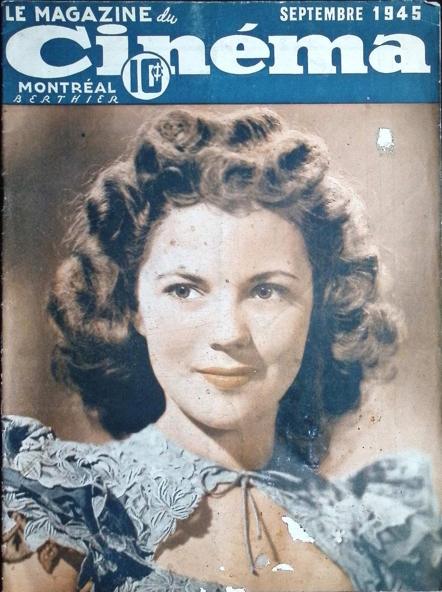 MAGAZINE DU CINEMA (CANADA) magazine side cover  August/September 1945