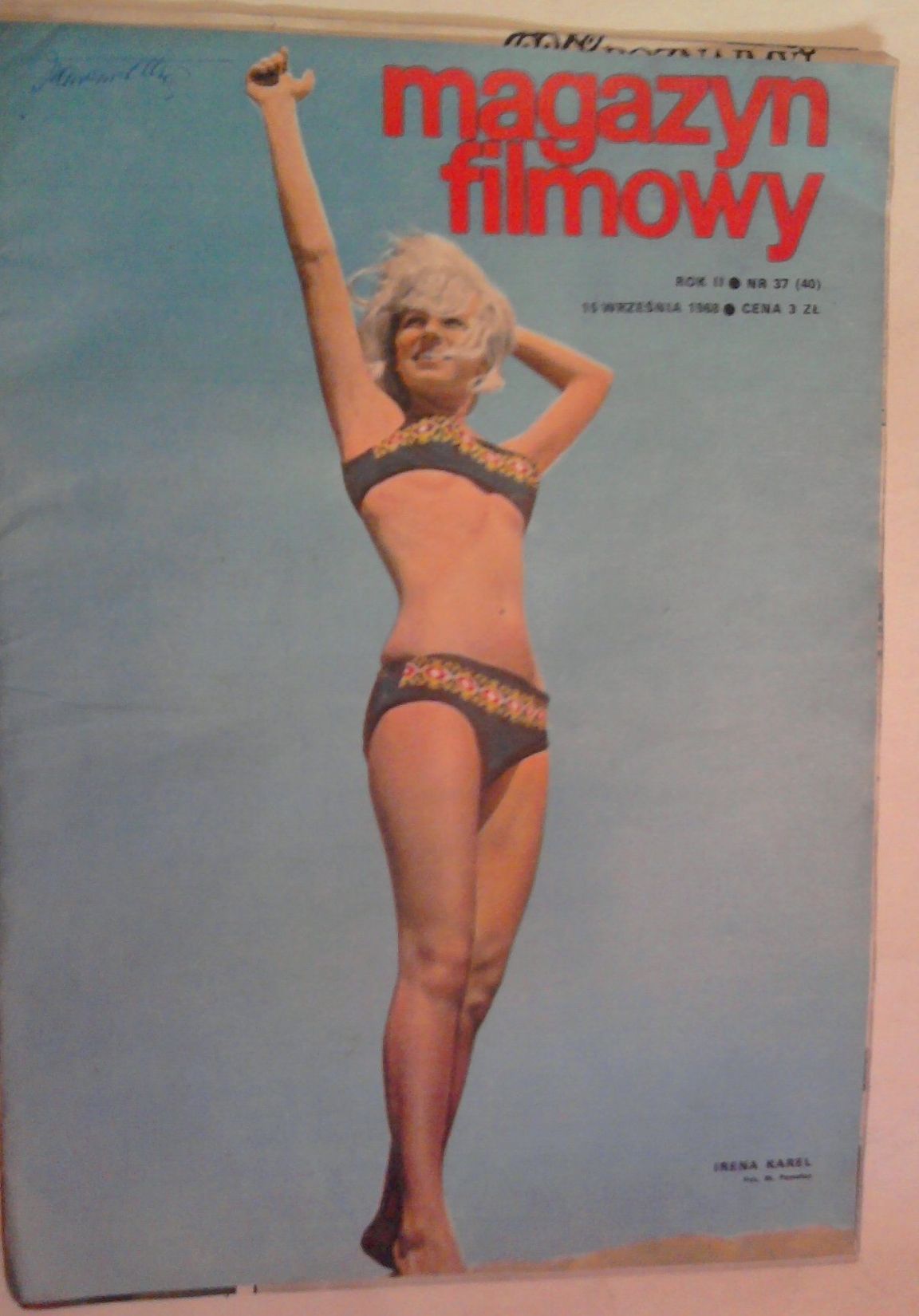MAGAZYN FILMOWY magazine side cover 15 September 1968