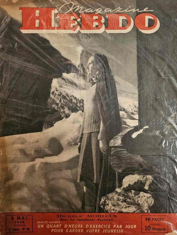 HEBDO magazine side cover Issue 50 9 May 1946