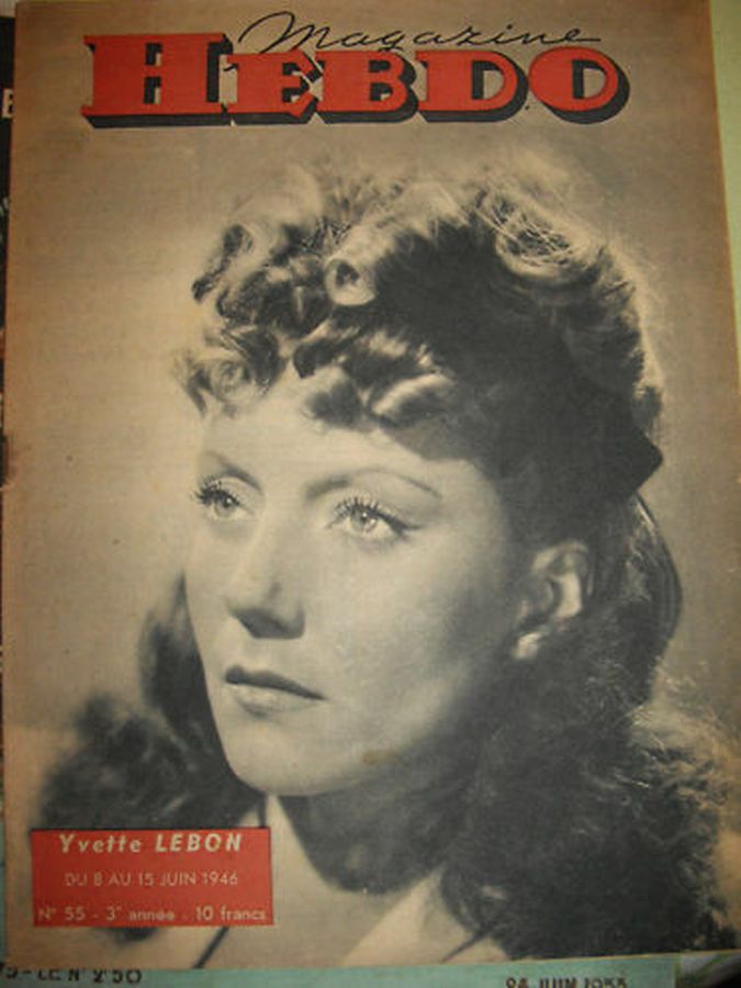 HEBDO magazine side cover Issue 55 15 June 1946
