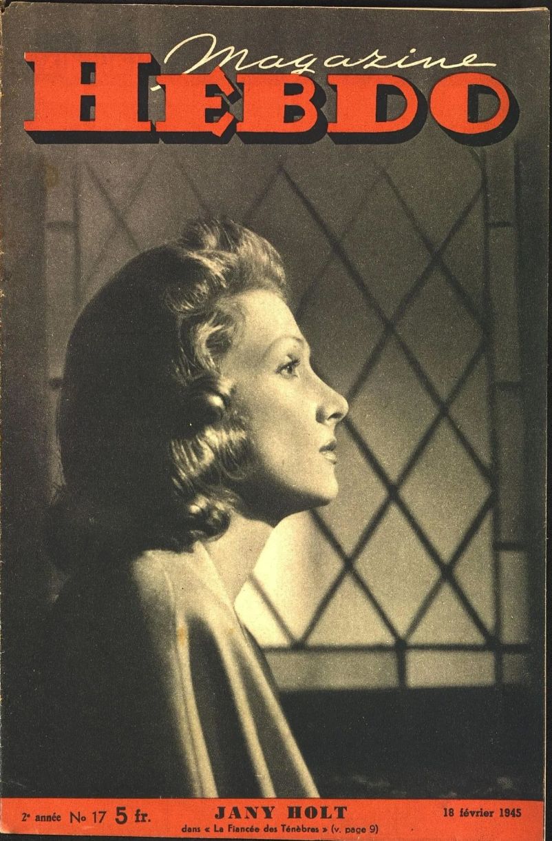HEBDO magazine side cover Issue 17 18 February 1945