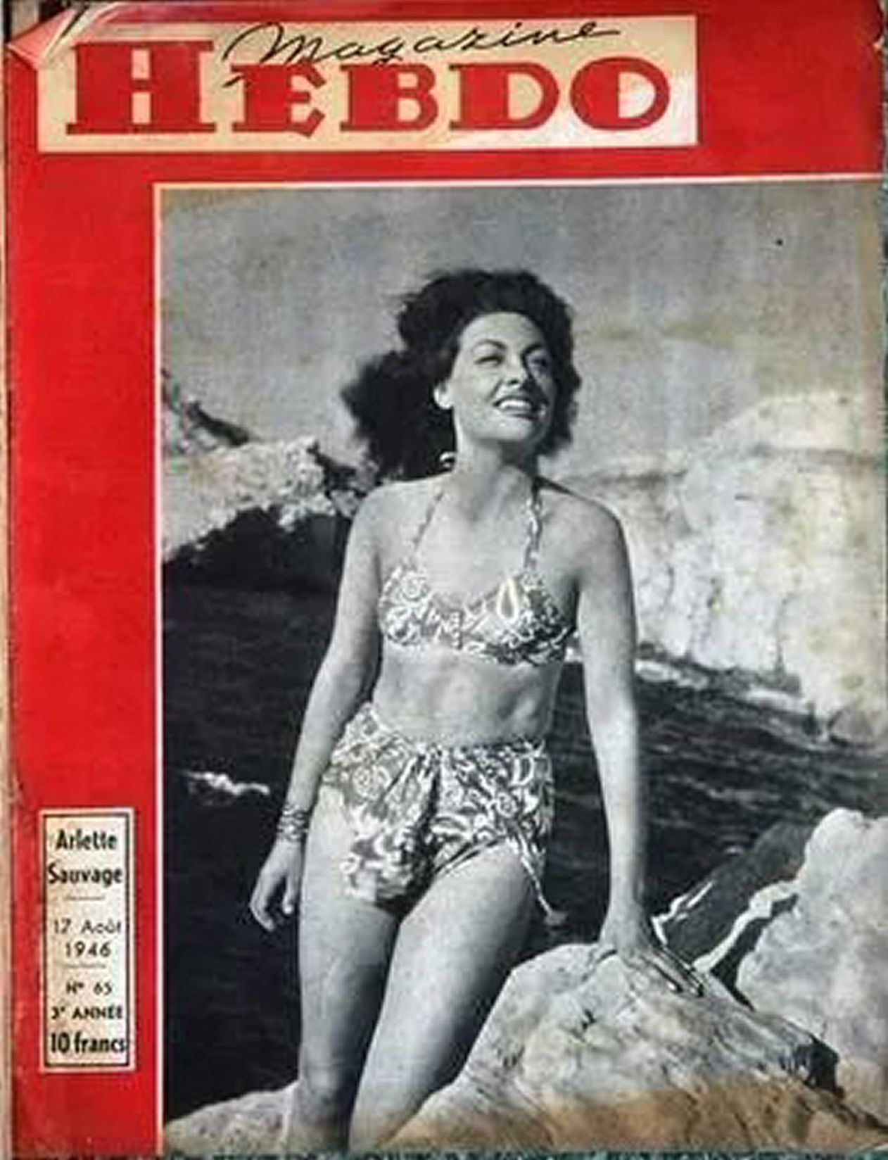 HEBDO magazine side cover Issue 65 17 August 1946