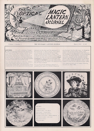 NEW MAGIC LANTERN JOURNAL | THE magazine side cover  Vol 1 #3 March 1980