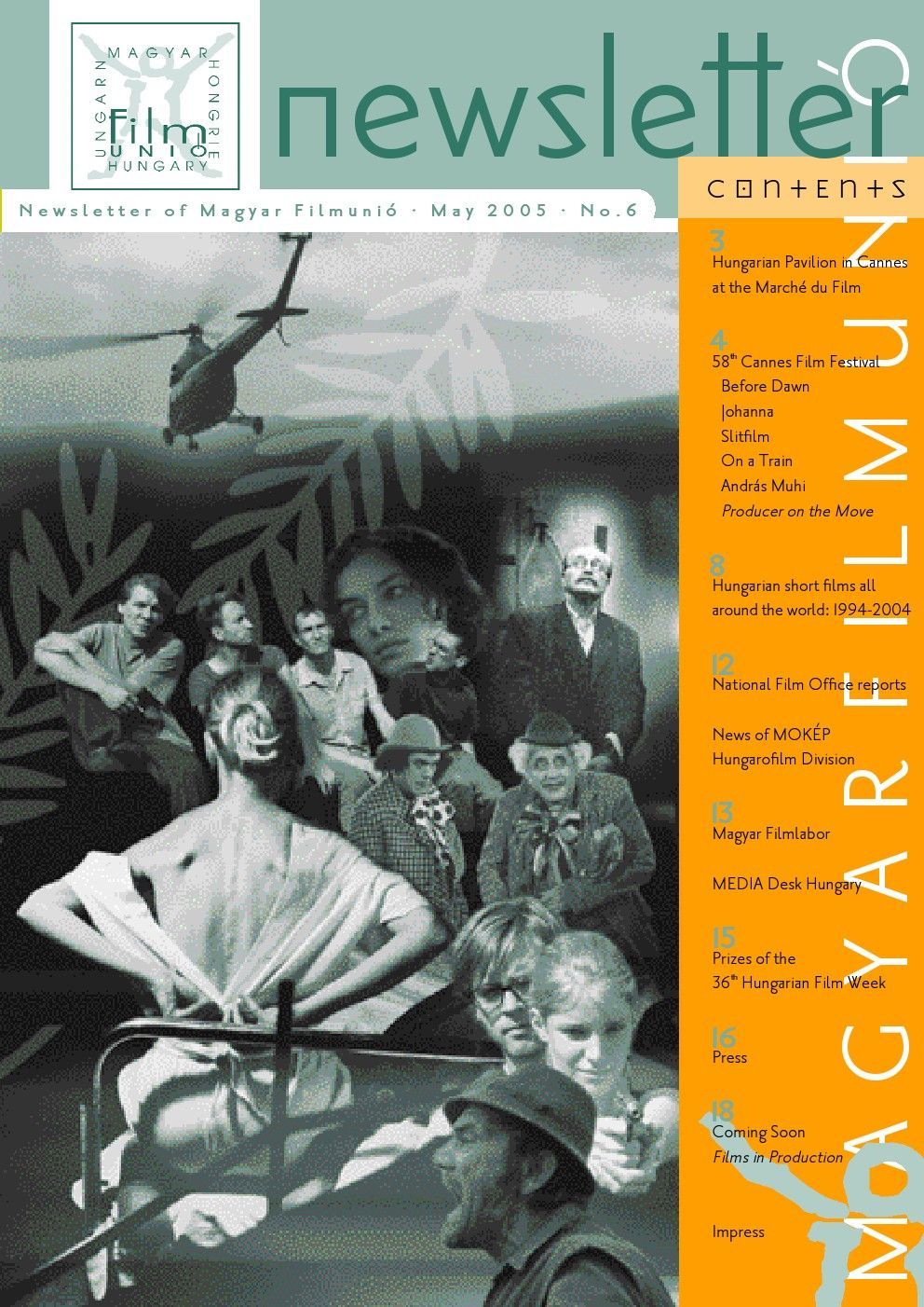 MAGYAR FILMUNIO NEWSLETTER magazine side cover Issue 6  May 2005