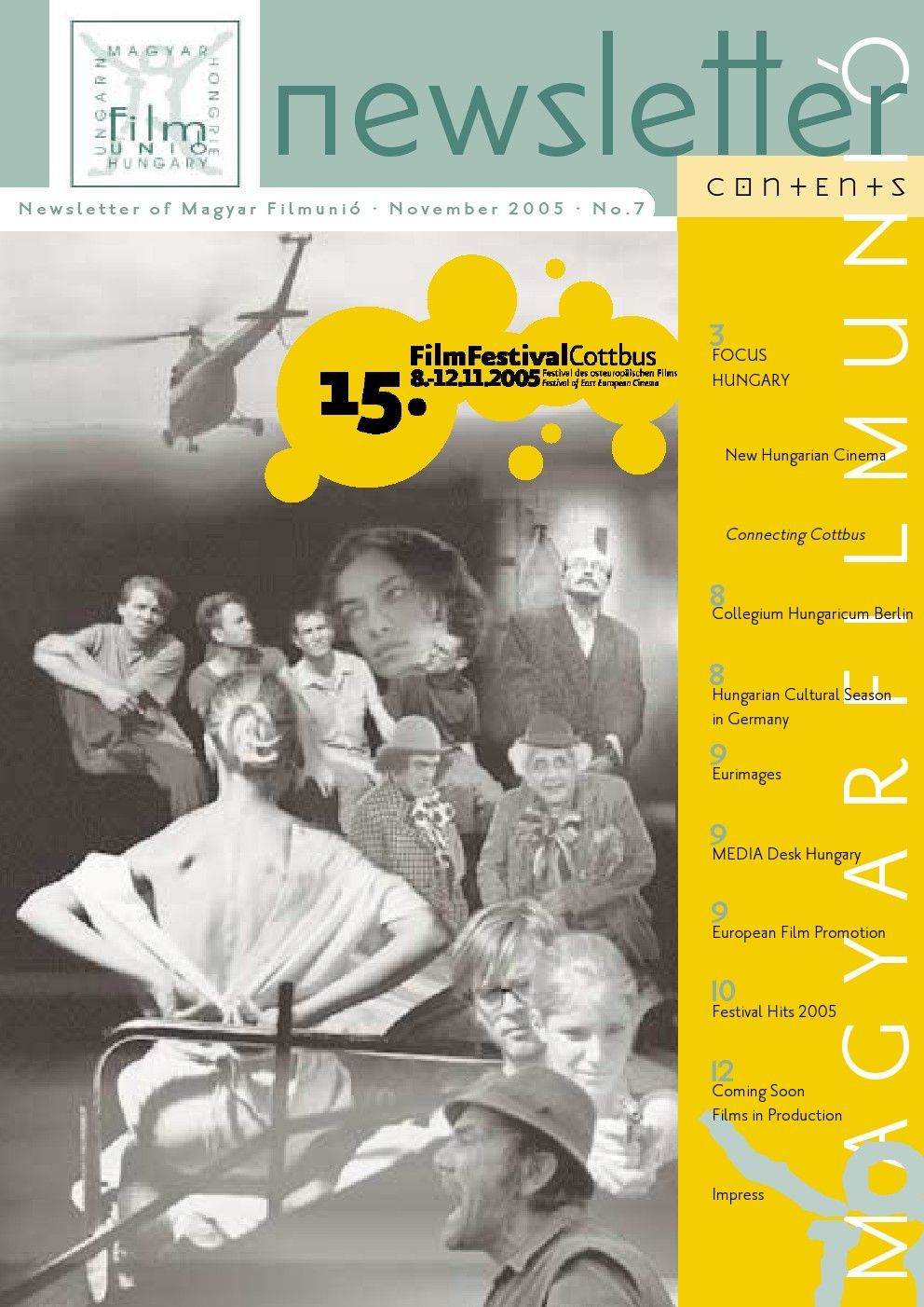 MAGYAR FILMUNIO NEWSLETTER magazine side cover Issue 7  November 2005