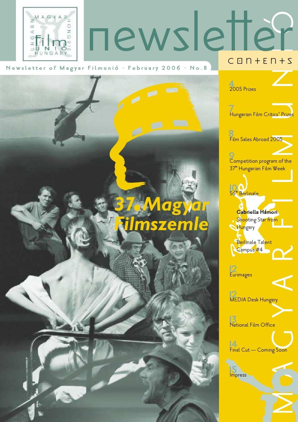 MAGYAR FILMUNIO NEWSLETTER magazine side cover Issue 8  February 2006