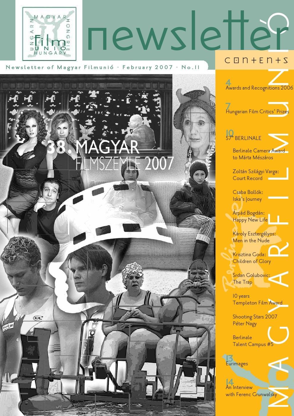 MAGYAR FILMUNIO NEWSLETTER magazine side cover Issue 11  February 2007