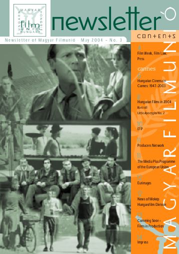 MAGYAR FILMUNIO NEWSLETTER magazine side cover Issue 3 May 2004