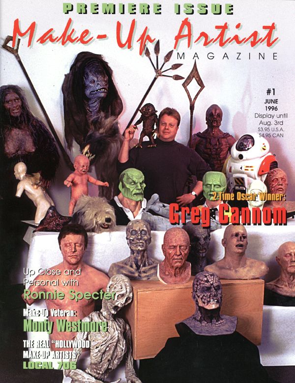 MAKE-UP ARTIST magazine side cover Issue 1 June/July 1996