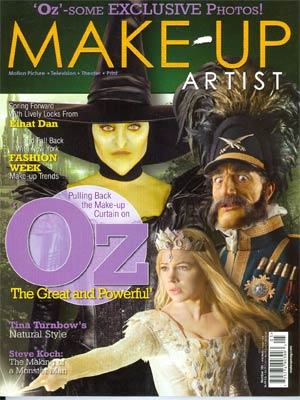 MAKE-UP ARTIST magazine side cover Issue 101 April/May 2013