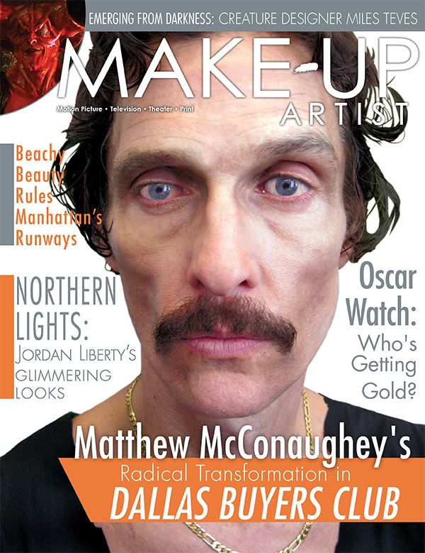 MAKE-UP ARTIST magazine side cover Issue 105 December 2013