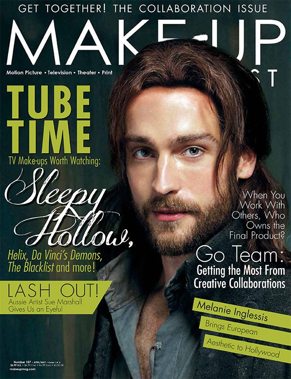 MAKE-UP ARTIST magazine side cover Issue 107 April/May 2014