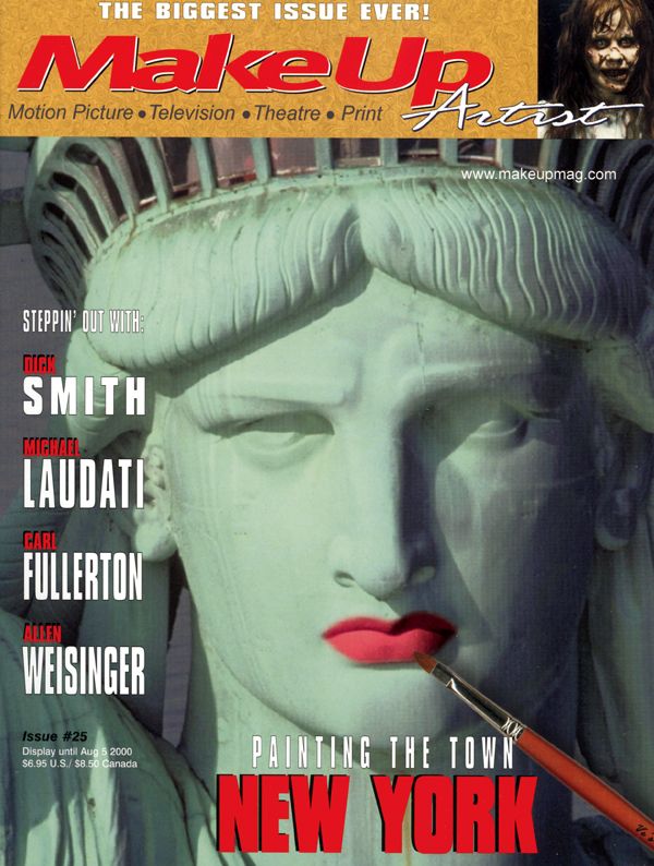 MAKE-UP ARTIST magazine side cover Issue 25 June/July 2000