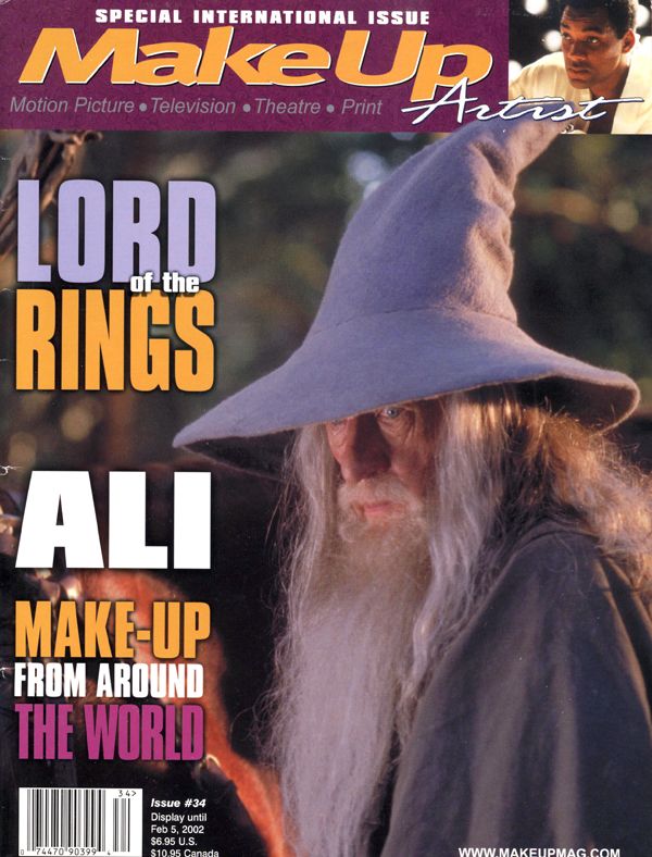 MAKE-UP ARTIST magazine side cover Issue 34 Dec/January 2002