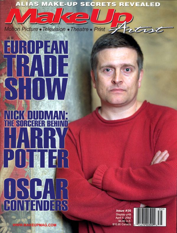 MAKE-UP ARTIST magazine side cover Issue 35 February/March 2002