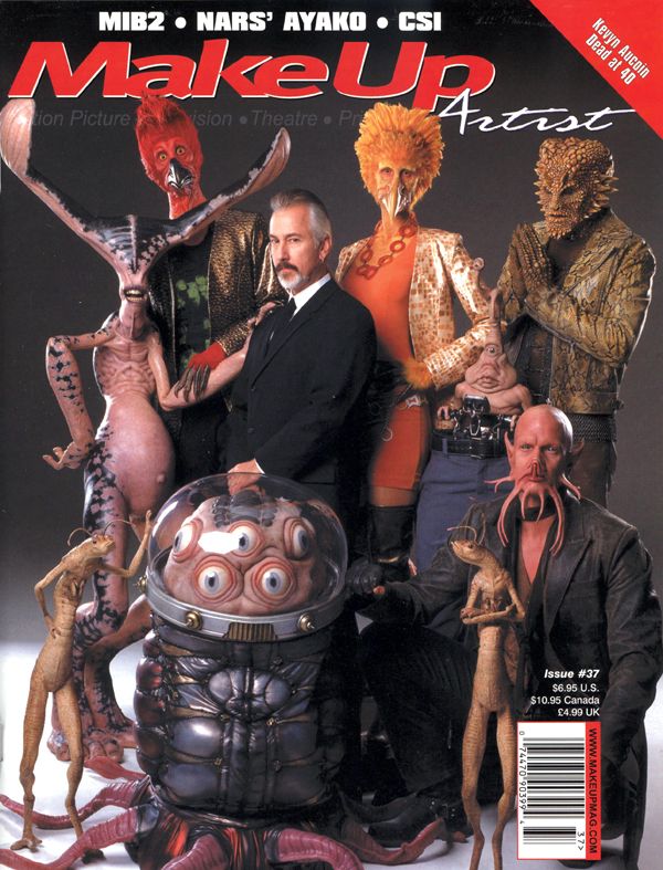 MAKE-UP ARTIST magazine side cover Issue 37 June/July 2002