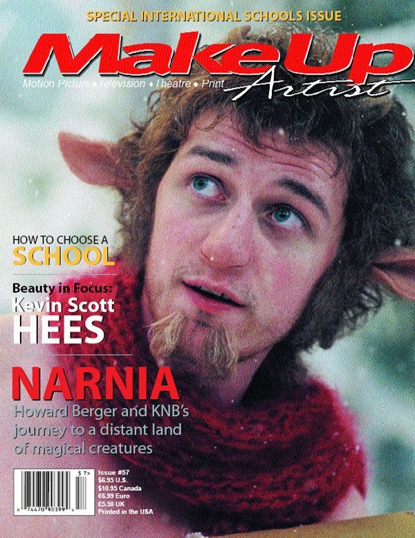 MAKE-UP ARTIST magazine side cover Issue 57 October/November 2005