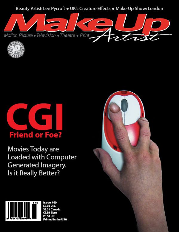 MAKE-UP ARTIST magazine side cover Issue 59 March/April 2006