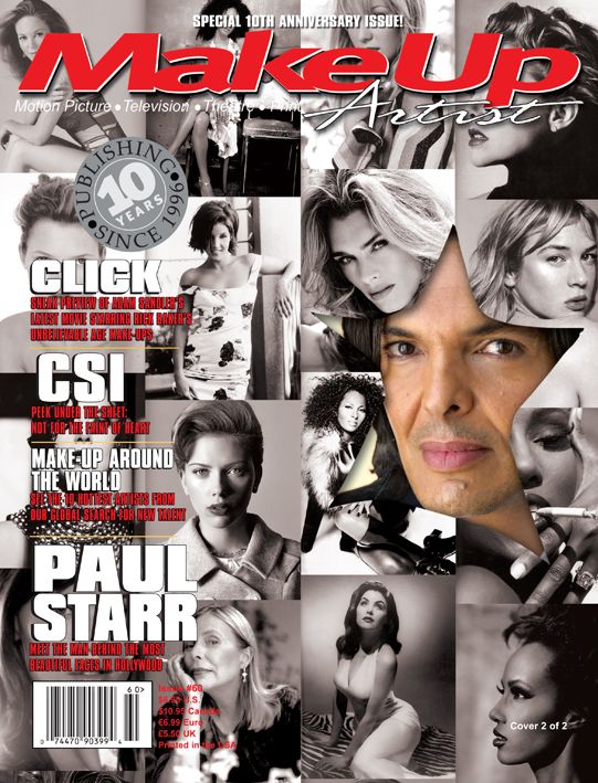 MAKE-UP ARTIST magazine side cover Issue 60 May/June 2006