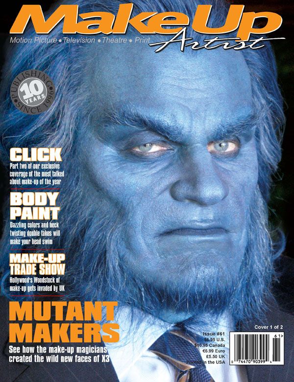 MAKE-UP ARTIST magazine side cover Issue 61 July/August 2006