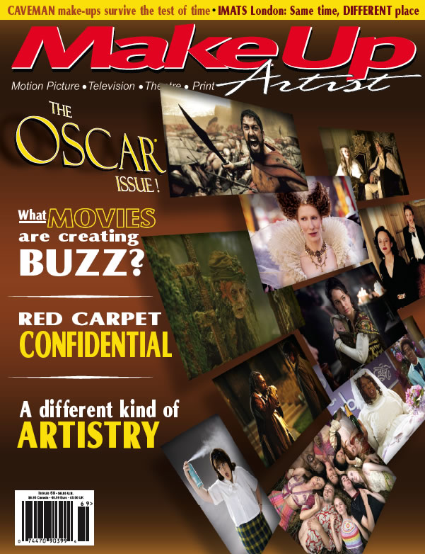 MAKE-UP ARTIST magazine side cover Issue 69 November/December 2007