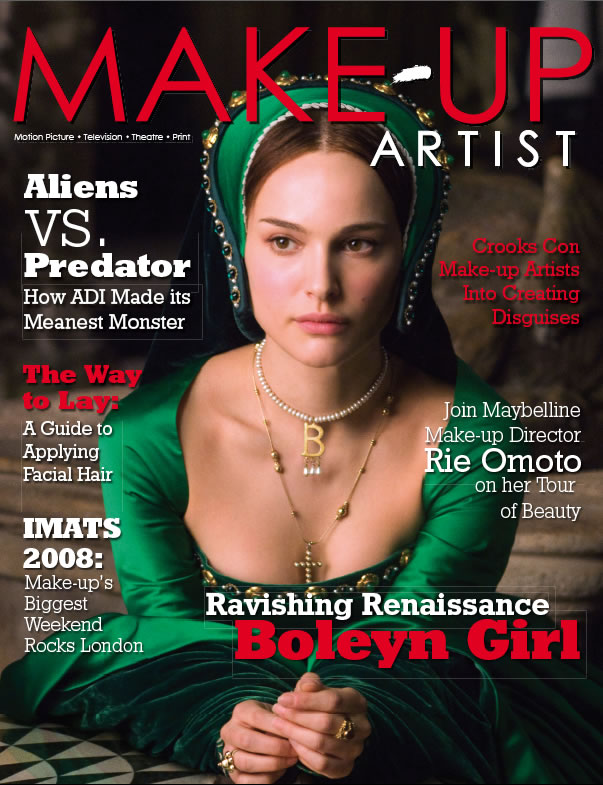 MAKE-UP ARTIST magazine side cover Issue 71 March/April 2008