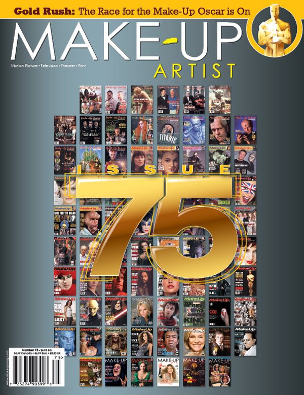 MAKE-UP ARTIST magazine side cover Issue 75 November/December 2008