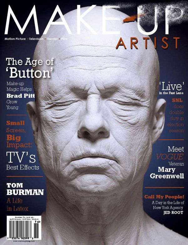 MAKE-UP ARTIST magazine side cover Issue 76 January/February 2009