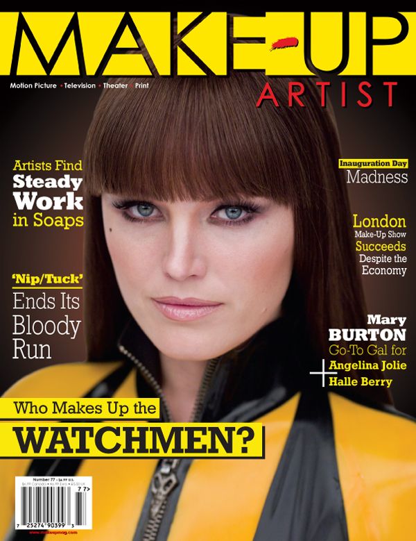 MAKE-UP ARTIST magazine side cover Issue 77 March/April 2009