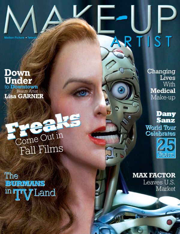 MAKE-UP ARTIST magazine side cover Issue 80 September/October 2009