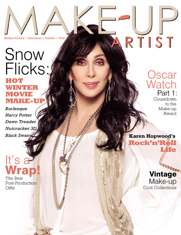 MAKE-UP ARTIST magazine side cover Issue 87 November/December 2010
