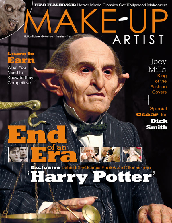 MAKE-UP ARTIST magazine side cover Issue 92 September/October 2011