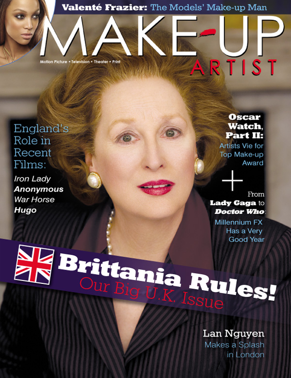 MAKE-UP ARTIST magazine side cover Issue 94 January/February 2012